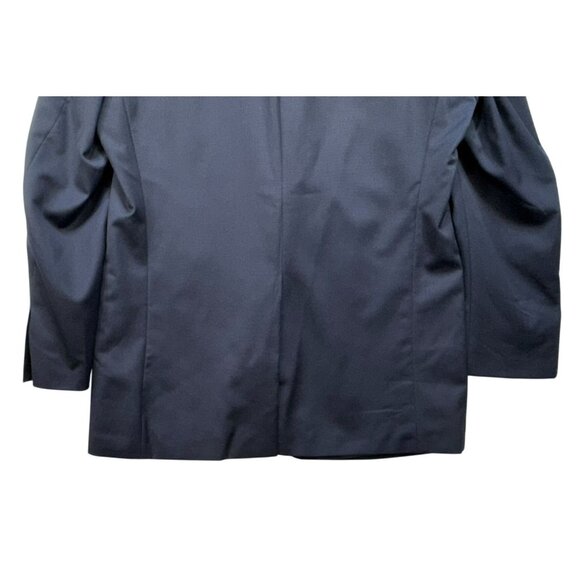 Chaps Mens Wool Blazer Jacket 42L Navy Blue Two Gold Button Old Money - Picture 12 of 13